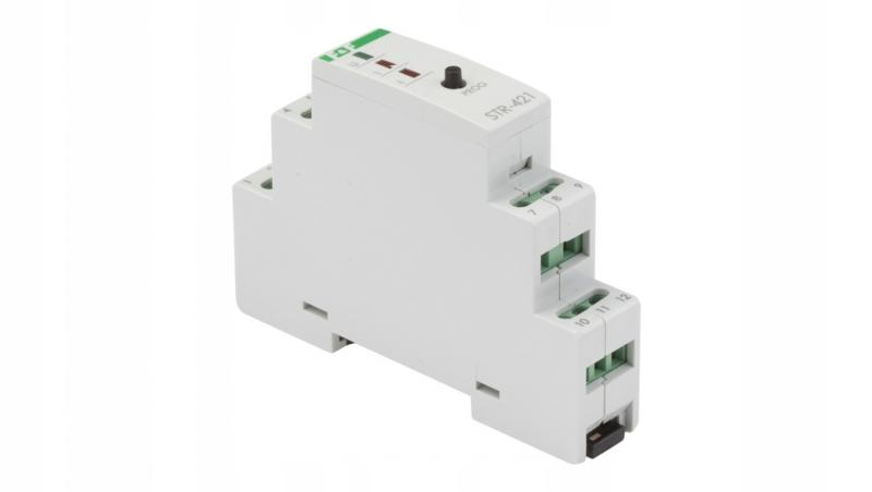 F&F Sterownik rolet STR-421 dwuprzyciskowy, Un=230V AC, 8A, 1 moduł