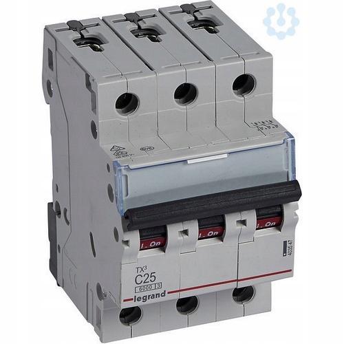 LEGRAND Wyłącznik nadprądowy S 303 3P C 25A 6000A TX3