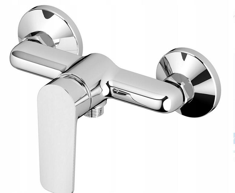 Bateria umywalkowa stojąca GROHE BauEdge 1otw chrom z zestawem prysznicowym