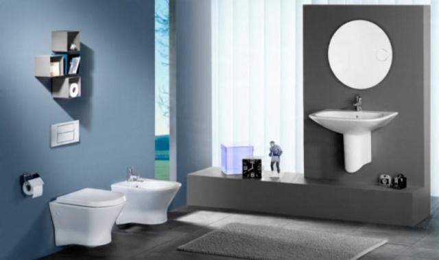 Miska Wisząca NEXO Rimless Biały + Deska wolnoopad. Slim ROCA[16]