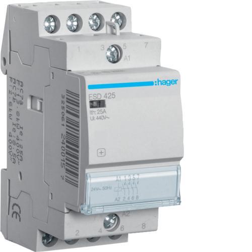 HAGER Stycznik 4NO 25A 24V AC