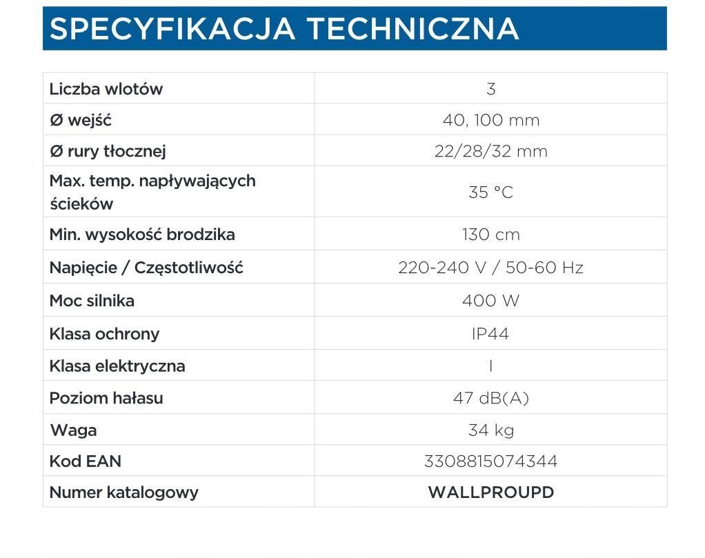 Stelaż WC Grohe z rozdrabniaczem Saniwall Pro UP 48h