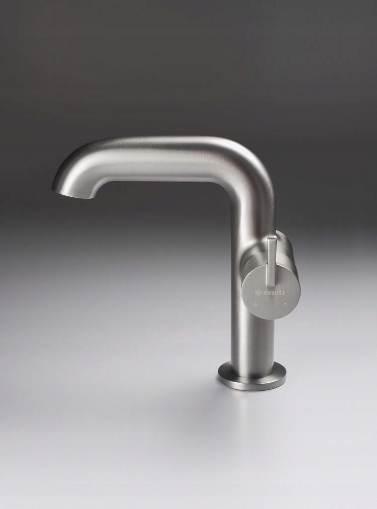 DEANTE Bateria umywalkowa z prostokątną wylewką Silia, titanium
