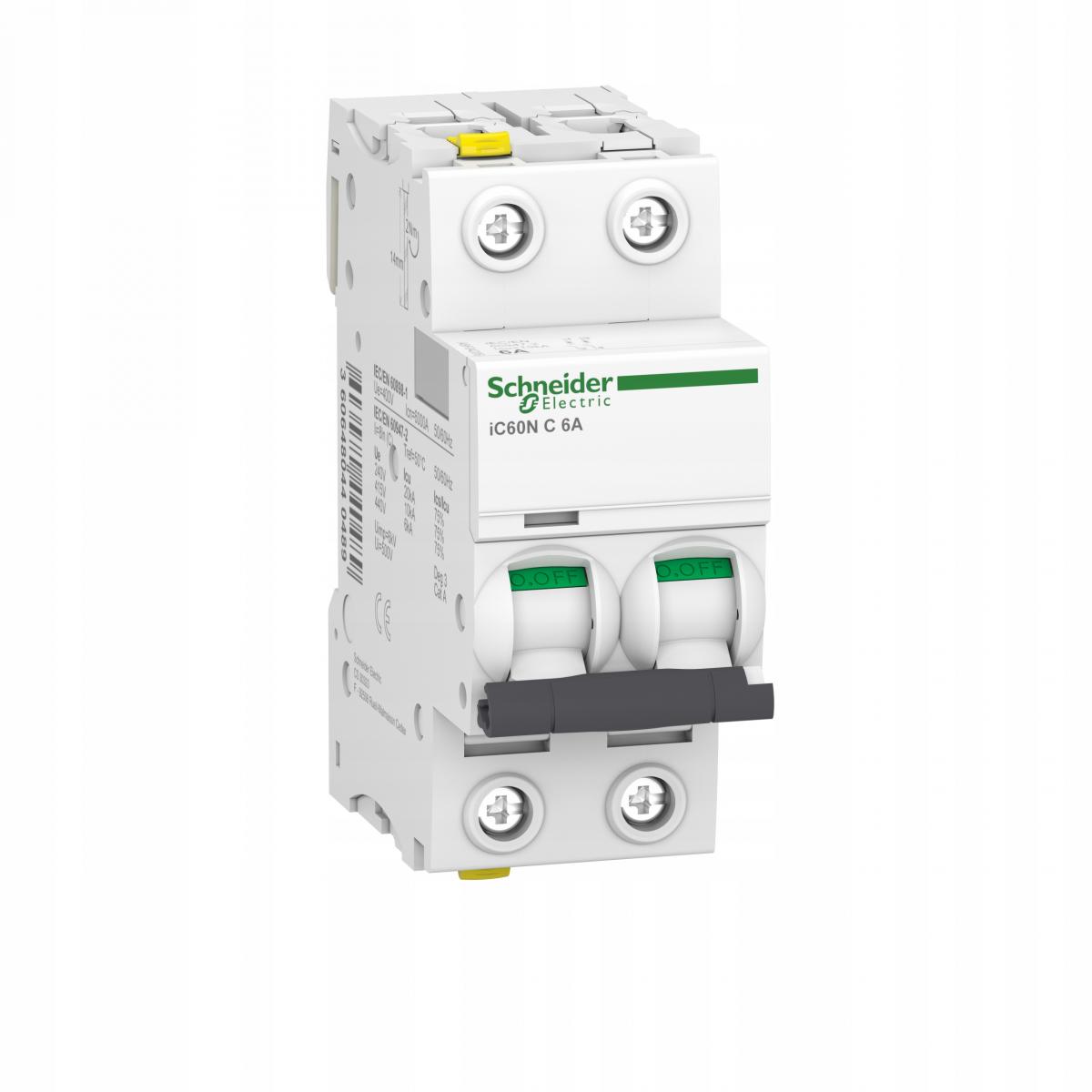 SCHNEIDER ELECTRIC Wyłącznik nadprądowy iC60N-C6-2 C 6A 2-biegunowy