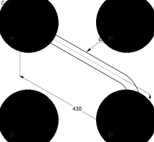 Ramię natrysku KLUDI A-QA 400 mm chrom
