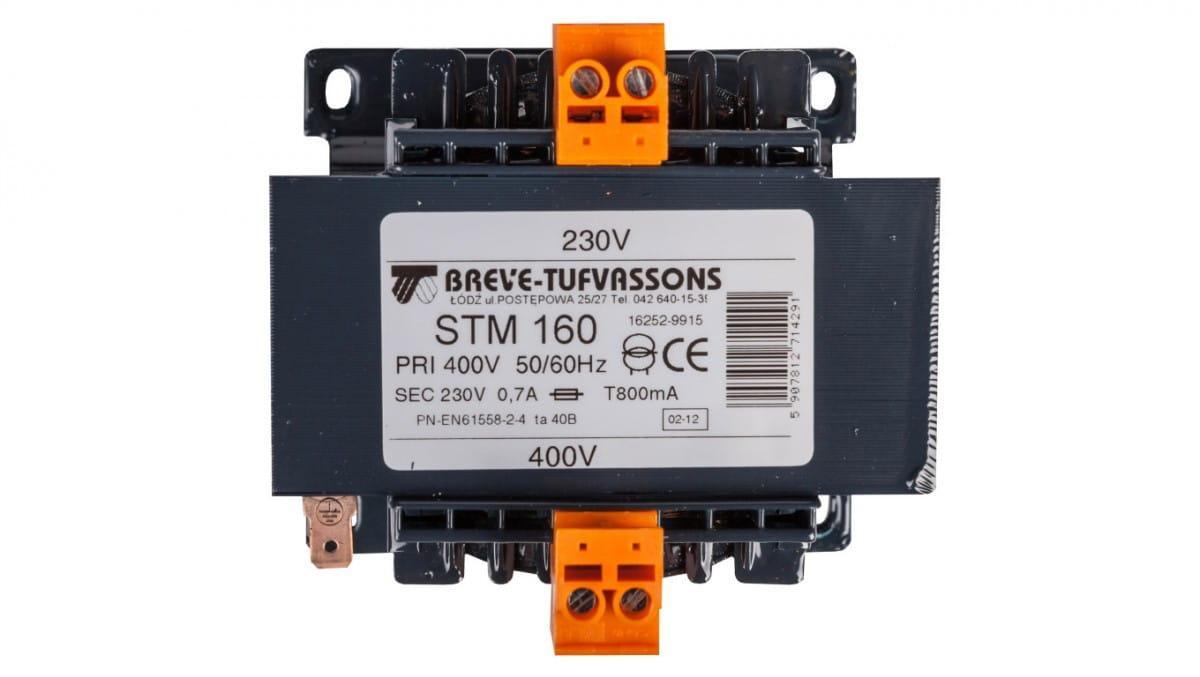 Transformator jednofazowy STM 160VA 400/230V IP00 separacyjny lub bezpiecze