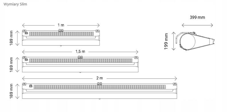 Flowair Kurtyna drzwiowa wodna SLIM W-100 48h
