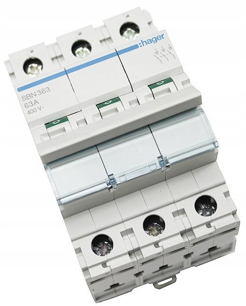 HAGER Modułowy rozłącznik izolacyjny 3P 100A 400VAC
