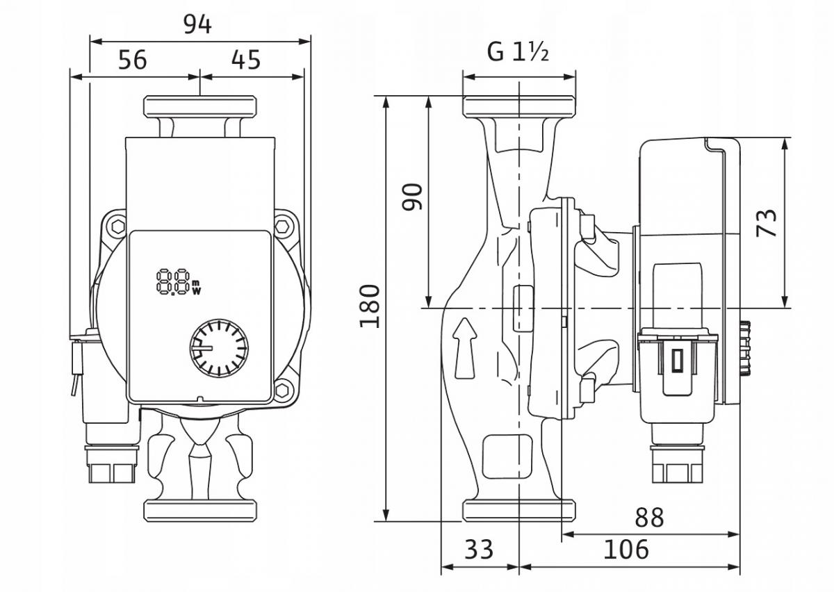 Pompa obiegowa WILO Yonos 1.0 PICO 25/1-8 48h