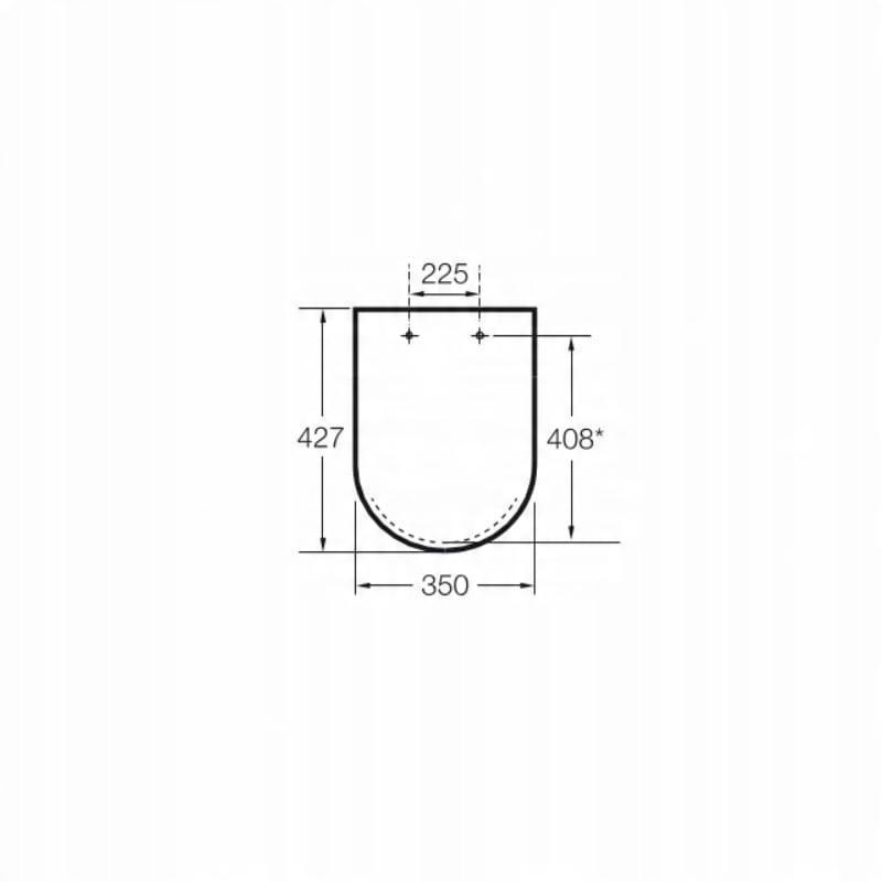 Deska GAP SQUARE COMPACTO Slim Wolnoopadająca Duroplast Biały ROCA