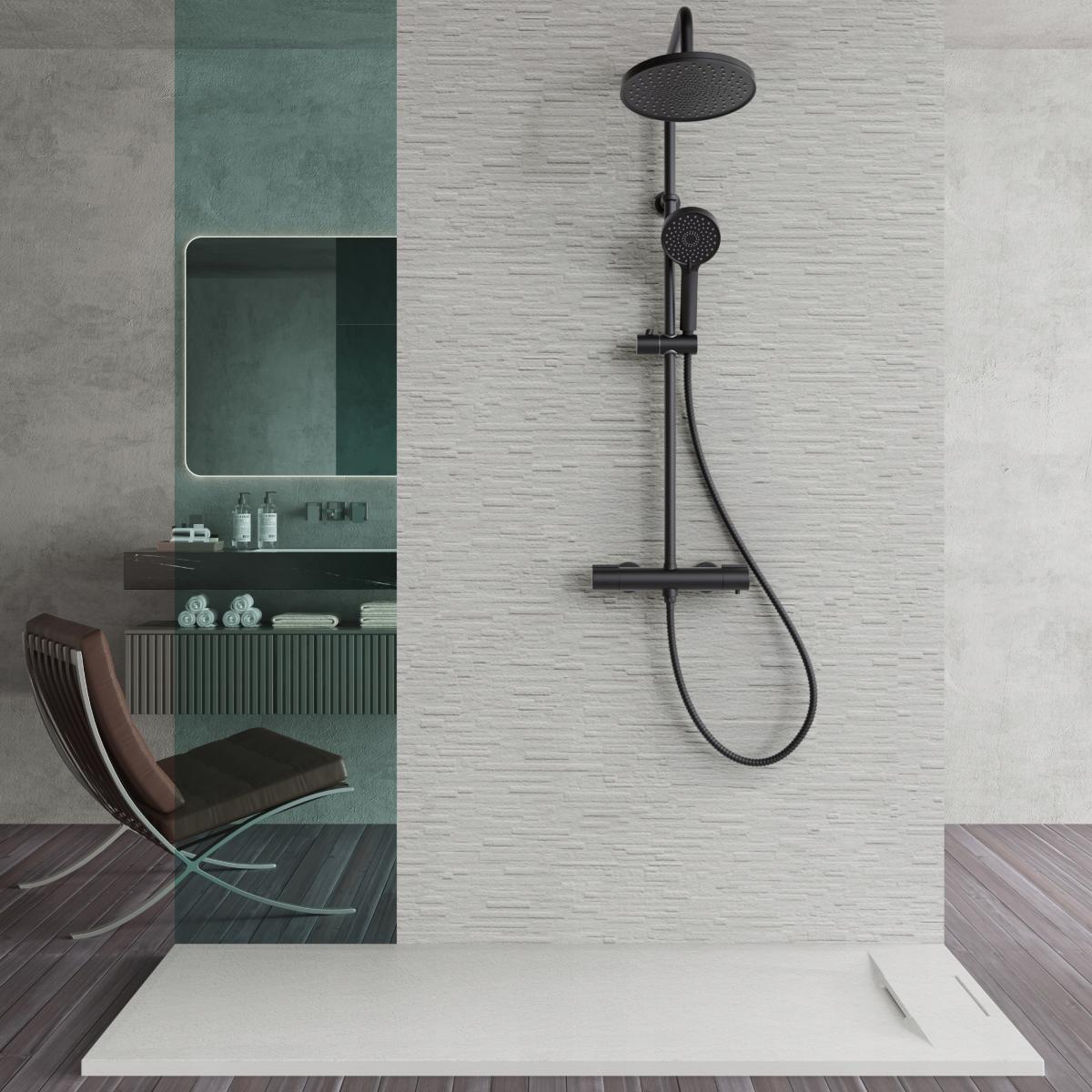 BRODZIK PRYSZNICOWY PROSTOKĄTNY ALVERO INVENA TREND, 90X110 CM BIAŁY