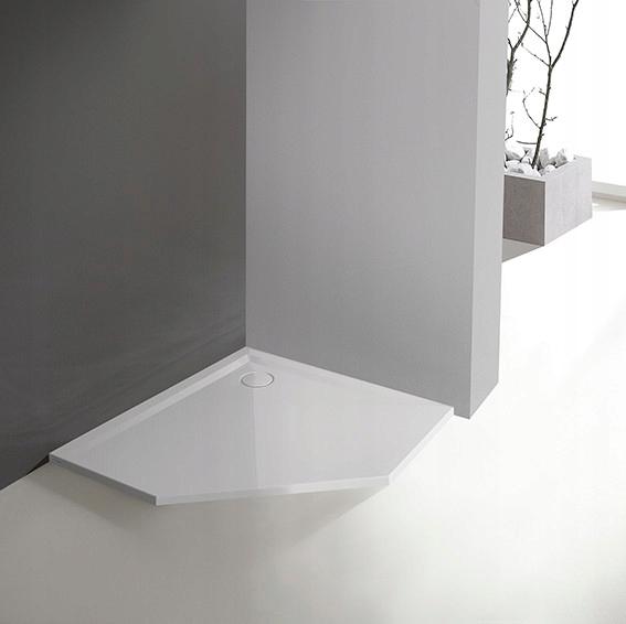 Brodzik akrylowy pięciokątny 90x90x3 cm SANPLAST Space Mineral biały