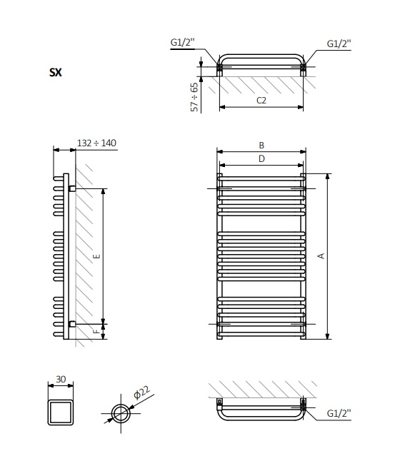 Grzejnik ONNINEN PBD-MAX 650x630 łazienkowy WYSYŁKA 48h