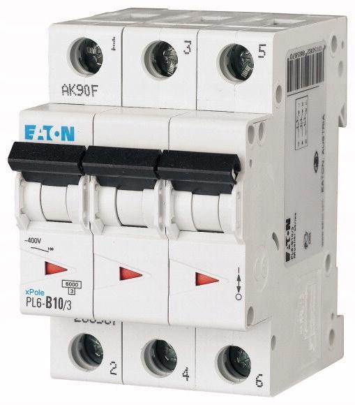 EATON Wyłącznik nadprądowy 6kA PL6-C10/3