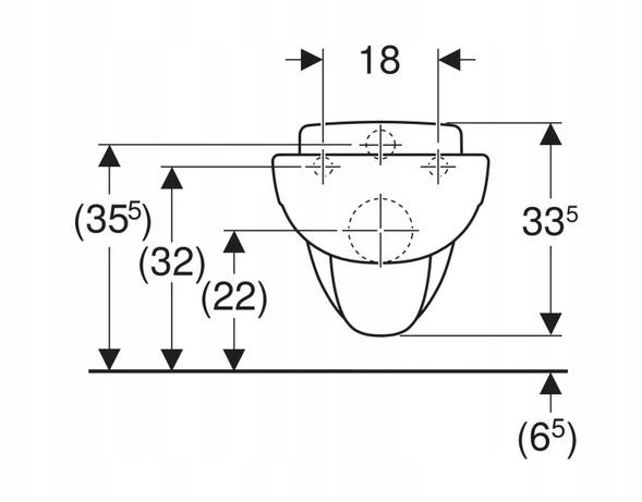 Miska lejowa Geberit Bambini DZIECIĘCA poziomy 48h