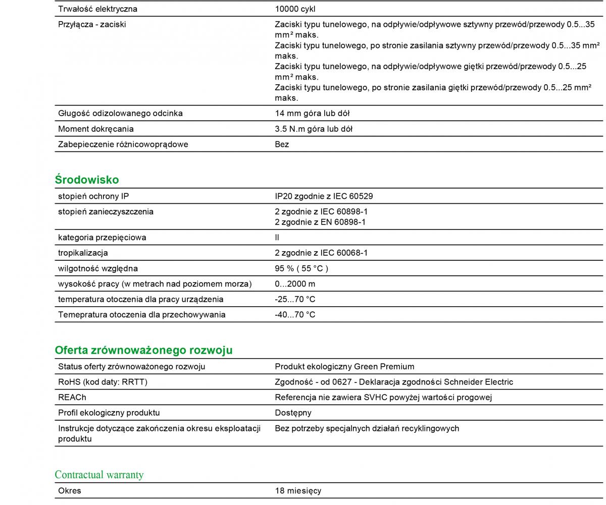 SCHNEIDER ELECTRIC Wyłącznik nadprądowy K60N-C25-3 C 25A 3-biegunowy
