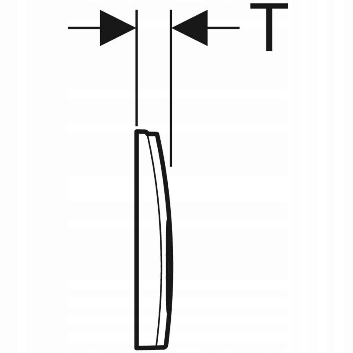 Przycisk uruchamiający GEBERIT Delta25 okrągły przedni chrom matowy