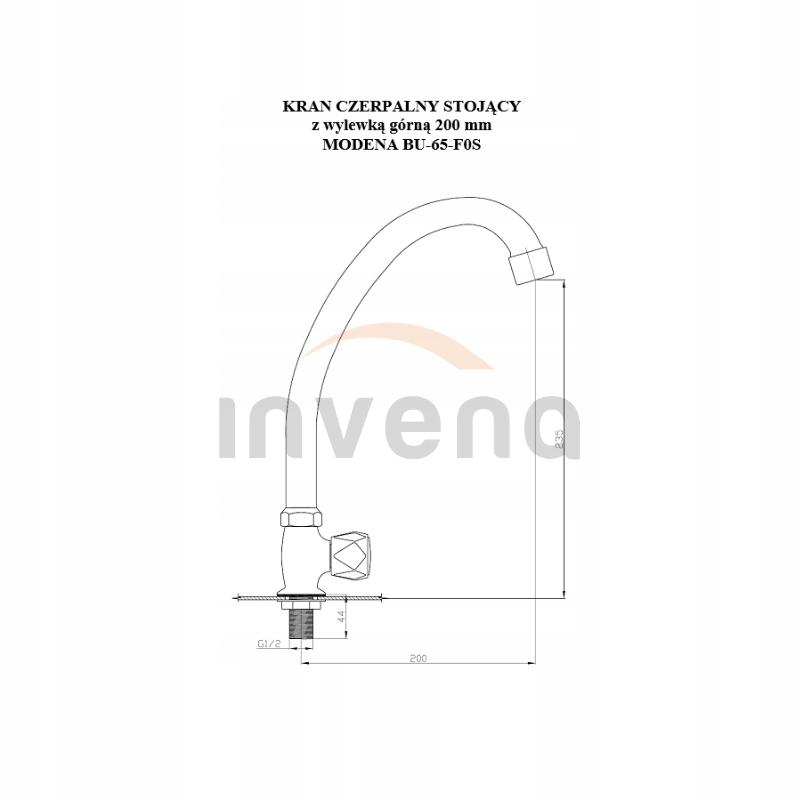 INVENA KRAN CZERPALNY STOJĄCY MODENA WYL.200