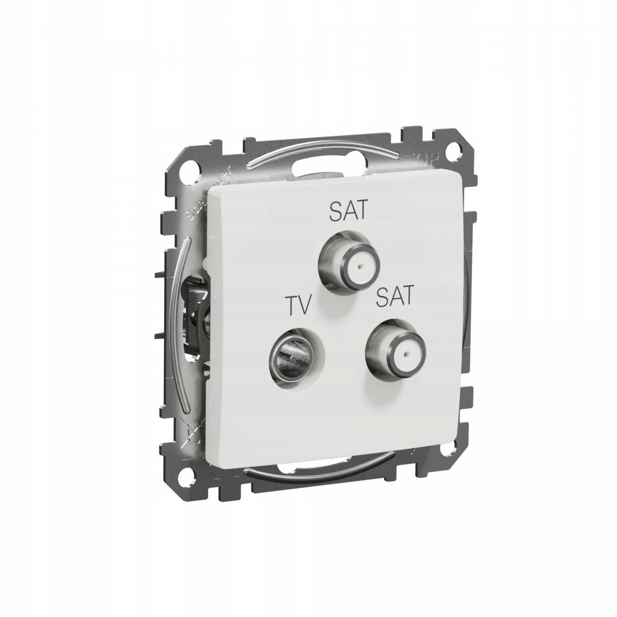 SCHNEIDER ELECTRIC Gniazdo TV/SAT/SAT końcowe (4dB), biały SEDNA DESIGN