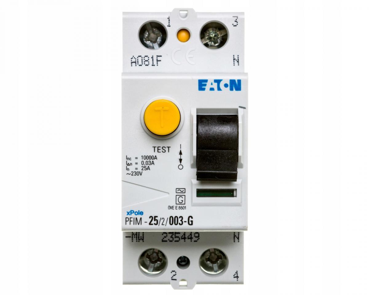 EATON Wyłącznik różnicowoprądowy 2-biegunowy PFIM-25/2/003-G-MW