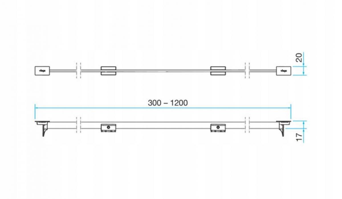 VIEGA Ruszt Advantix Vario monolityczny SR1-300 - 1200 stal nierdzewna