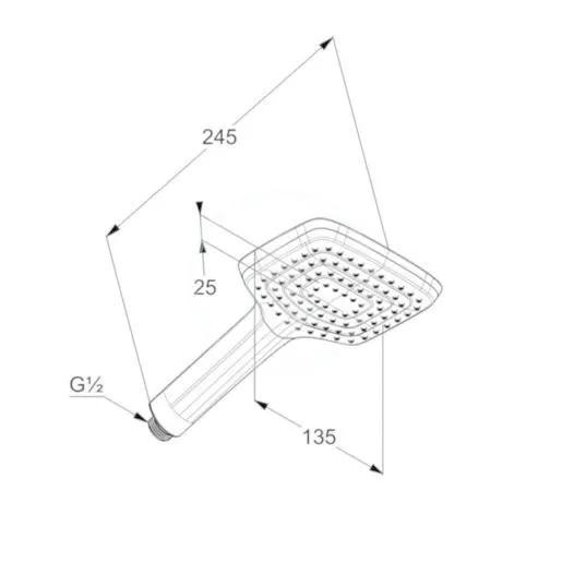 Rączka natrysku KLUDI FRESHLINE z tworzywa sztucznego chrom