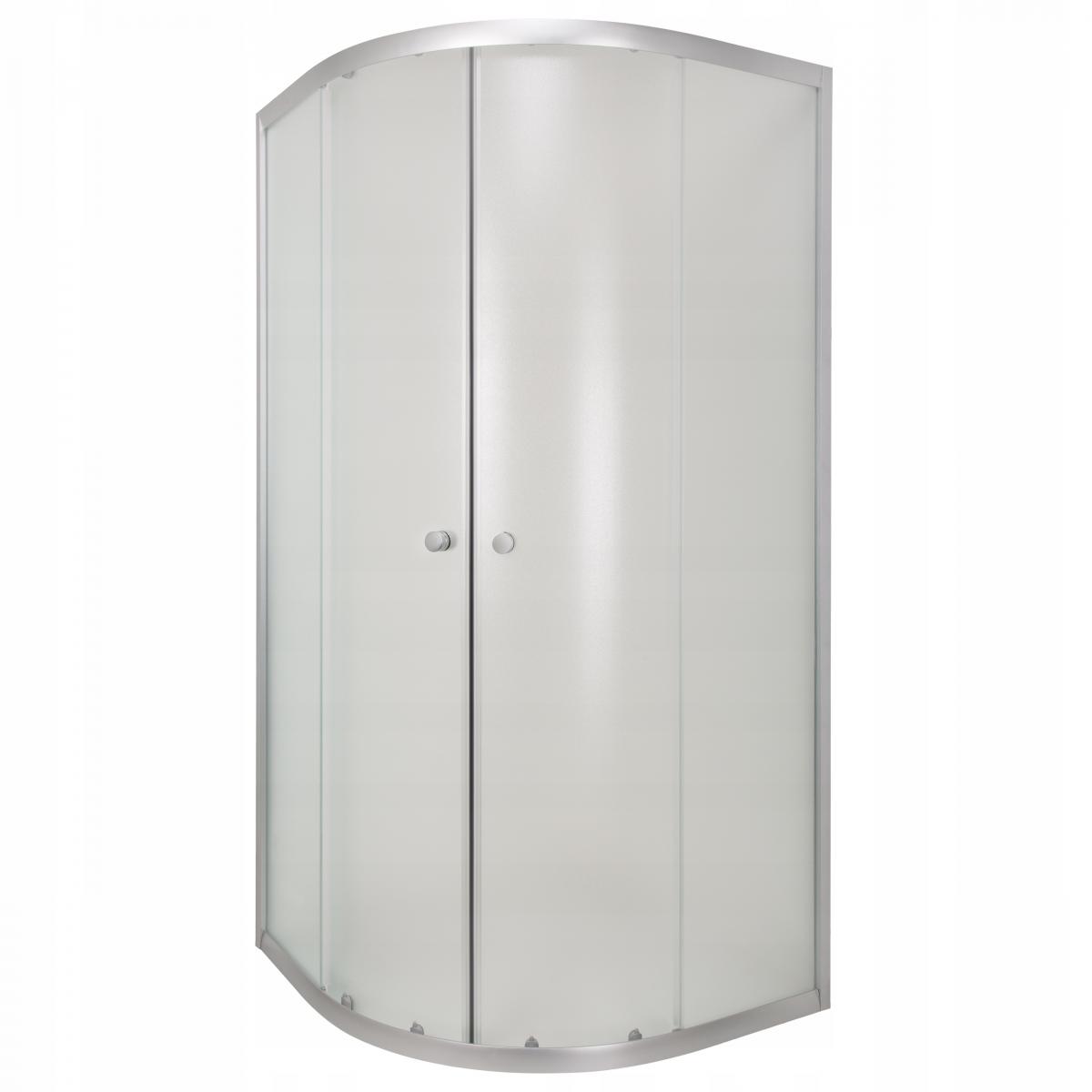 INVENA KABINA NATR.PÓŁOK.VITORIA 90X90 PR.CHROM SZK. GRAFIT