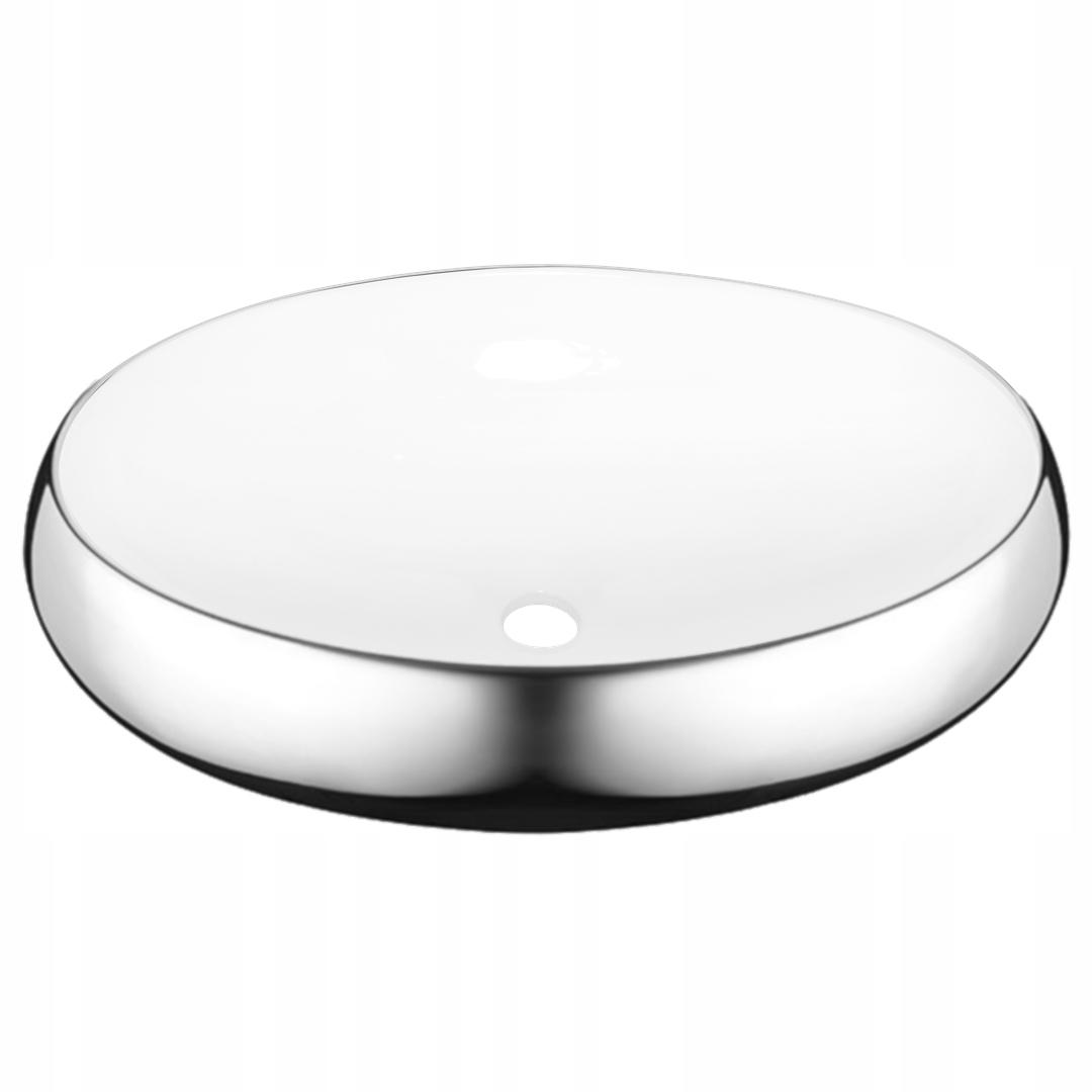 INVENA UMYWALKA NABLATOWA FRESCO 59 CM OWALNA BIAŁY / CHROM