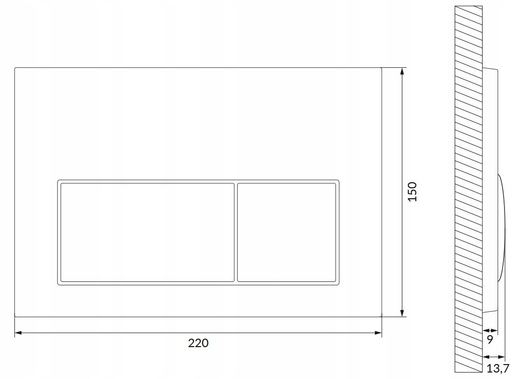CERSANIT STELAŻ PODTYNKOWY CZARNY MAT