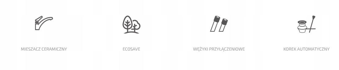 Bateria umywalkowa INVENA VERSO 48h