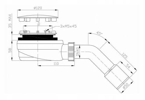 SCHEDPOL Brodzik kompozyt Corrina New Stabilsound Plus 80x80x4,5 cm