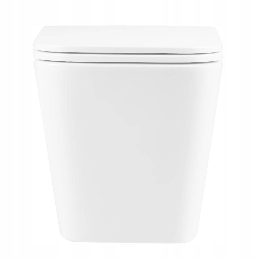 INVENA MISKA WC PODWIESZANA QFS, FLORINA KWADRATOWA, Z DESKĄ WOLNOOPADAJĄCĄ