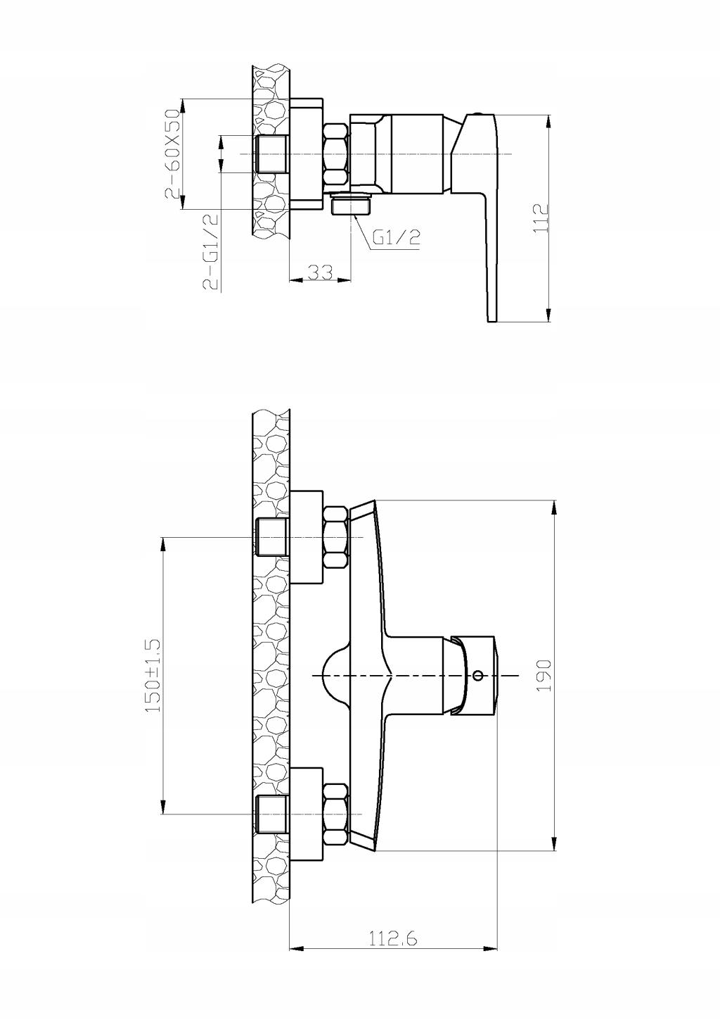 INVENA BATERIA NATRYSKOWA FIRA INVENA TREND CZARNA
