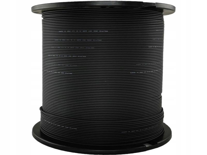 A-LAN Kabel światłowodowy FTTH płaski SM 2J 9/125 LSOH czarny - ALANTEC