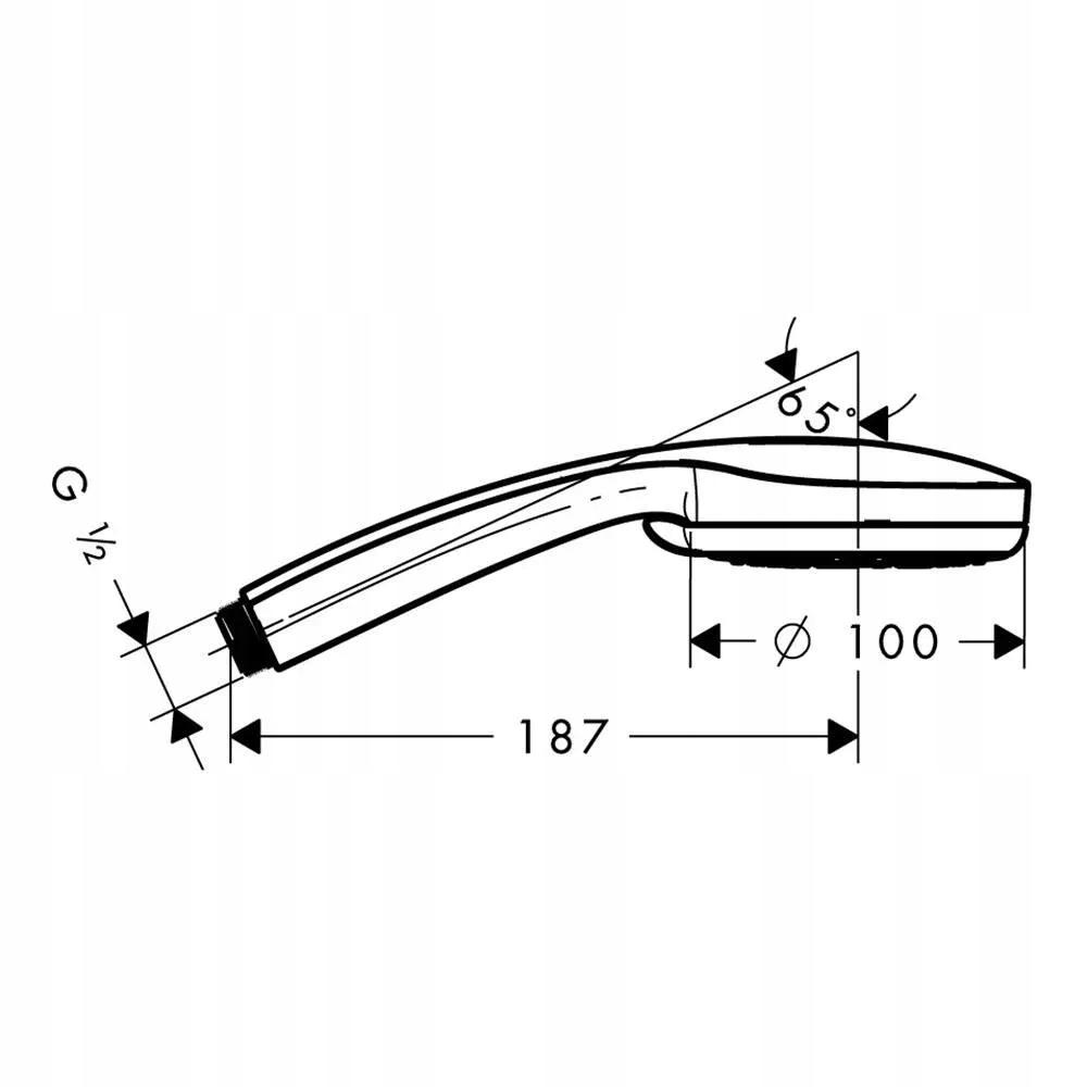 Słuchawka prysznica Hansgrohe Croma srebrny