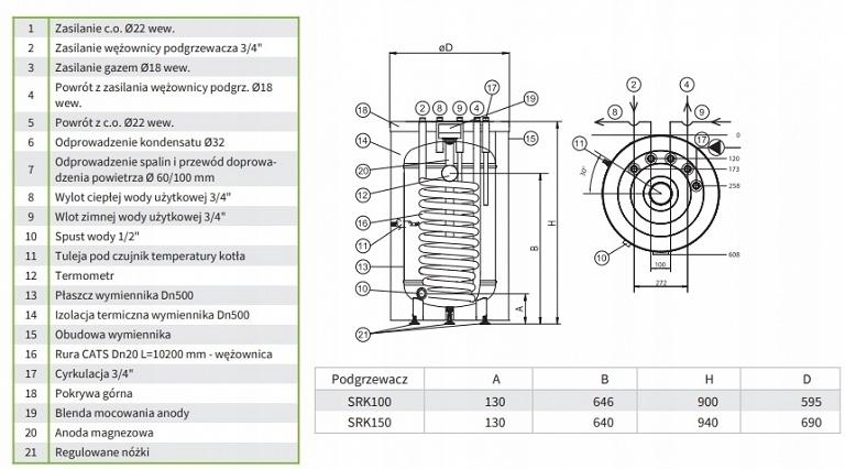 DE DIETRICH Kocioł gazowy kondensacyjny DE DIETRICH MCR3 evo 24T/SR100
