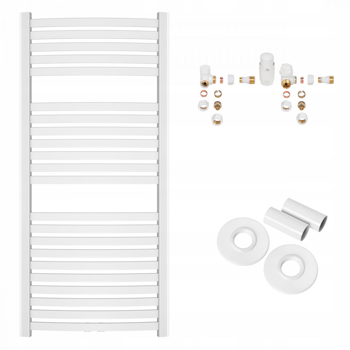 INVENA GRZEJNIK ŁAZ. 540X1200 + KPL. OSIOWY + MASKOWNICA POJ. - BIAŁY