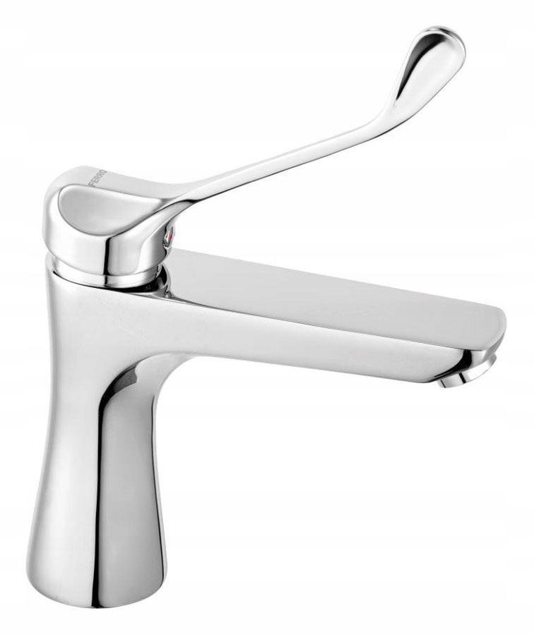 FERRO Bateria umywalkowa ALGEO SQUARE MEDICO stojąca korek click-clack chro