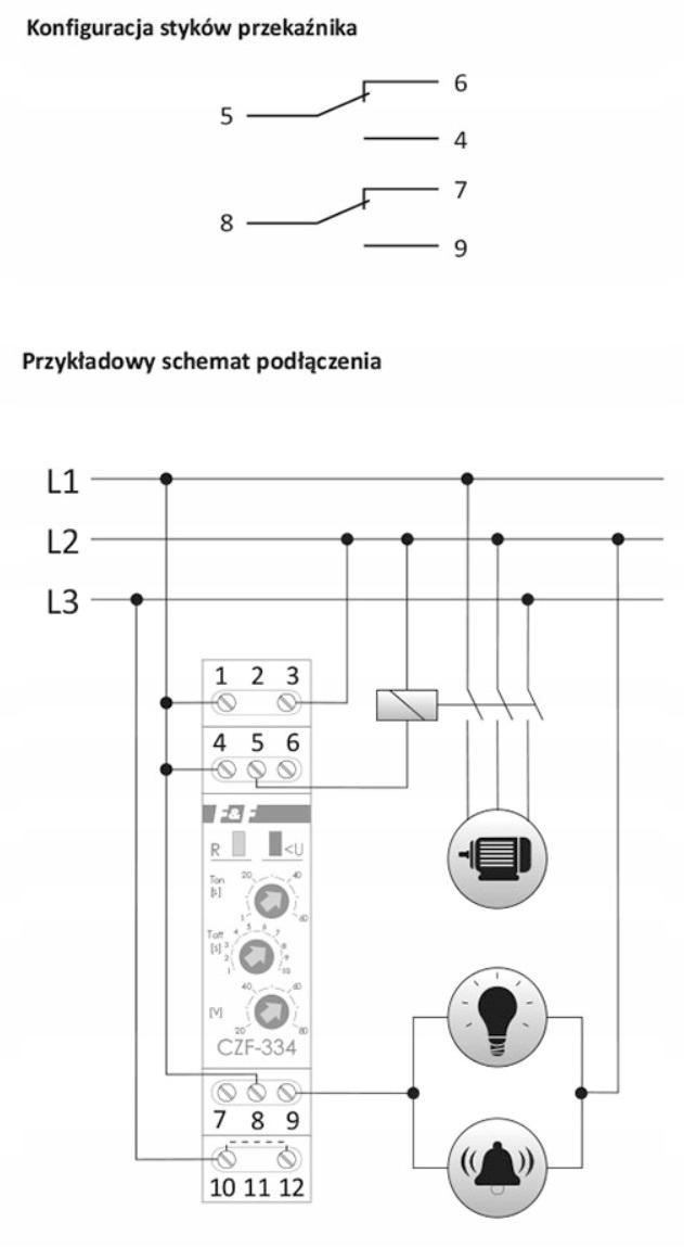 F&F Mikroprocesorowy czujnik zaniku fazy CZF-334-TRMS