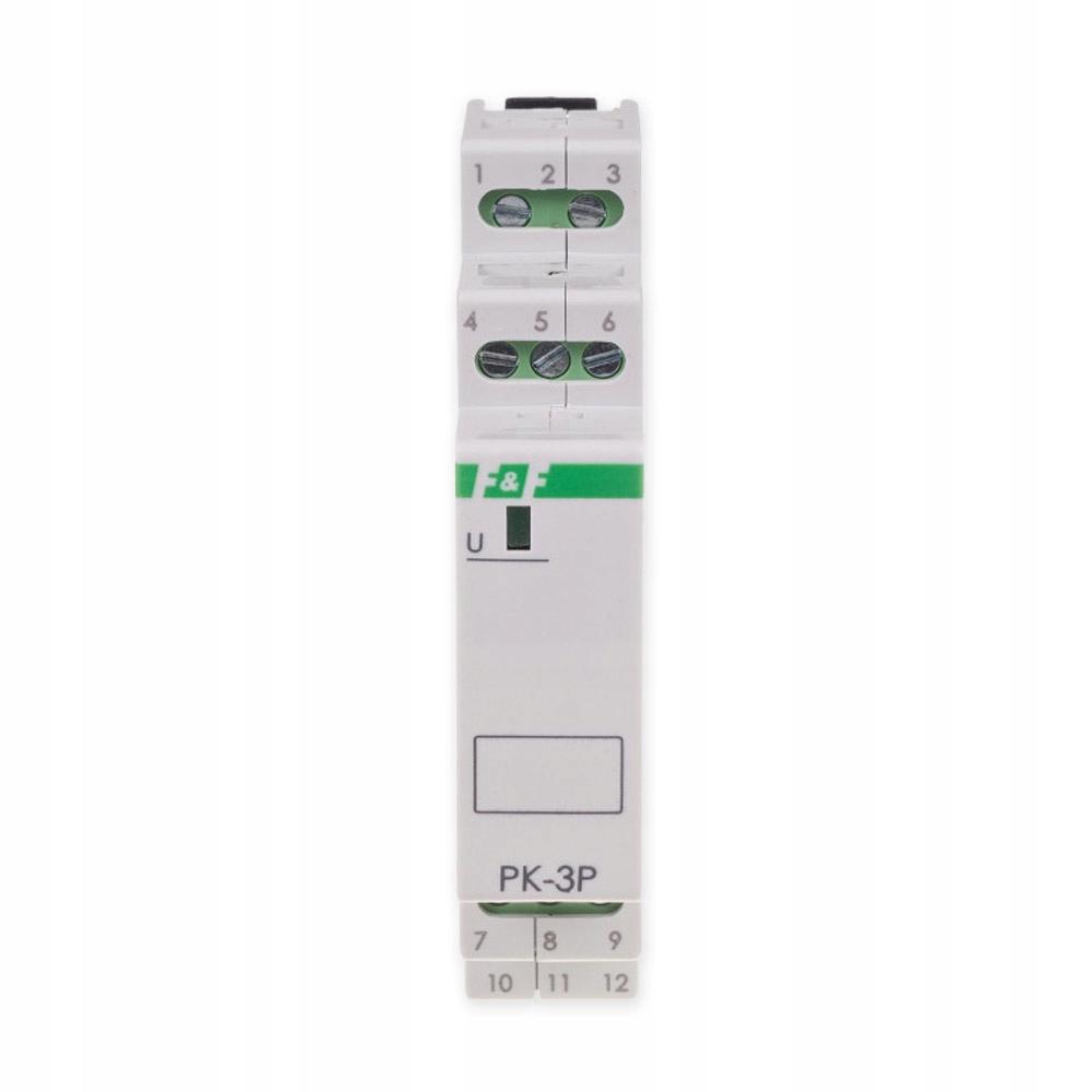 F&F Przekaźnik elektromagnetyczny PK-3P 230V AC, styk: 3P I=3x8A, 1 moduł