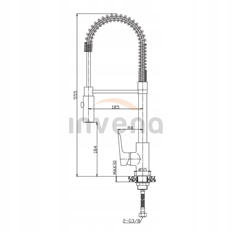 Bateria zlewozmywakowa INVENA DOKOS Z 48h