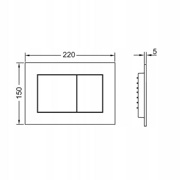Przycisk spłukujący TECE now do WC tworzywo sztuczne biały matowy