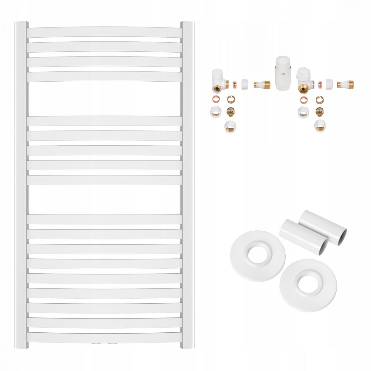 INVENA GRZEJNIK ŁAZ. 540X1000 + KPL. OSIOWY + MASKOWNICA POJ. - BIAŁY