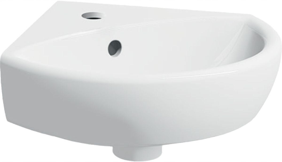 Umywalka kompaktowa Selnova narożna, B41.5 cm, H16.5 cm, T41 cm, z przelewe