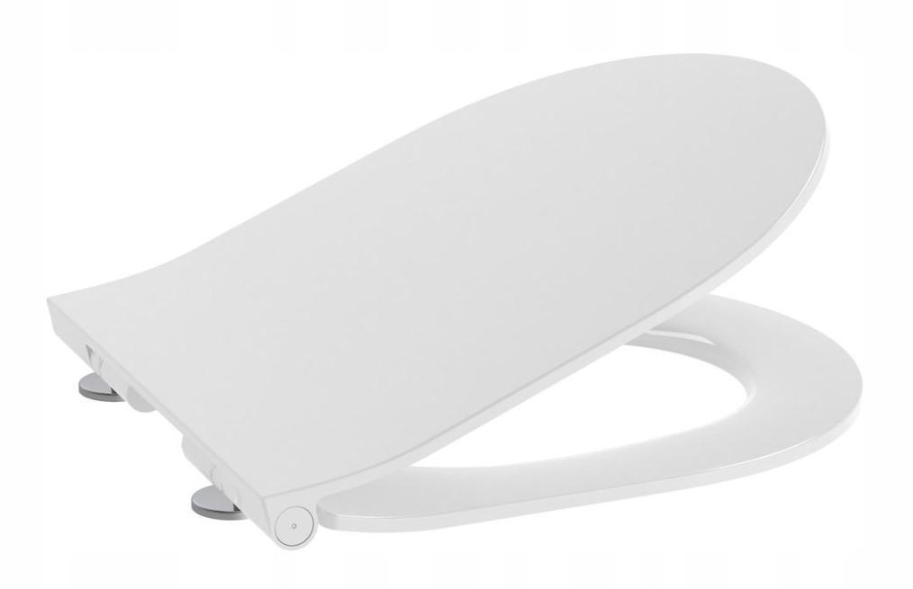 Deska WC MERIDIAN COMPACTO Slim Wolnoopad. Biały ROCA[5]