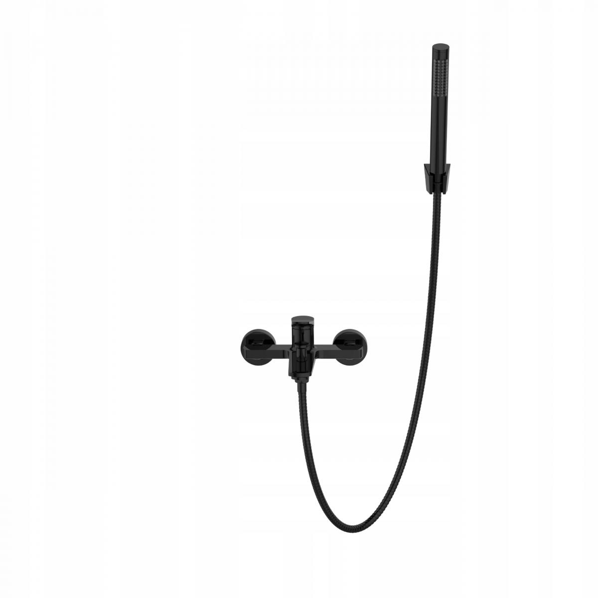 INVENA BATERIA WANNOWA ALONIA INVENA TREND Z ZESTAWEM NATR, CZARNY POŁYSK