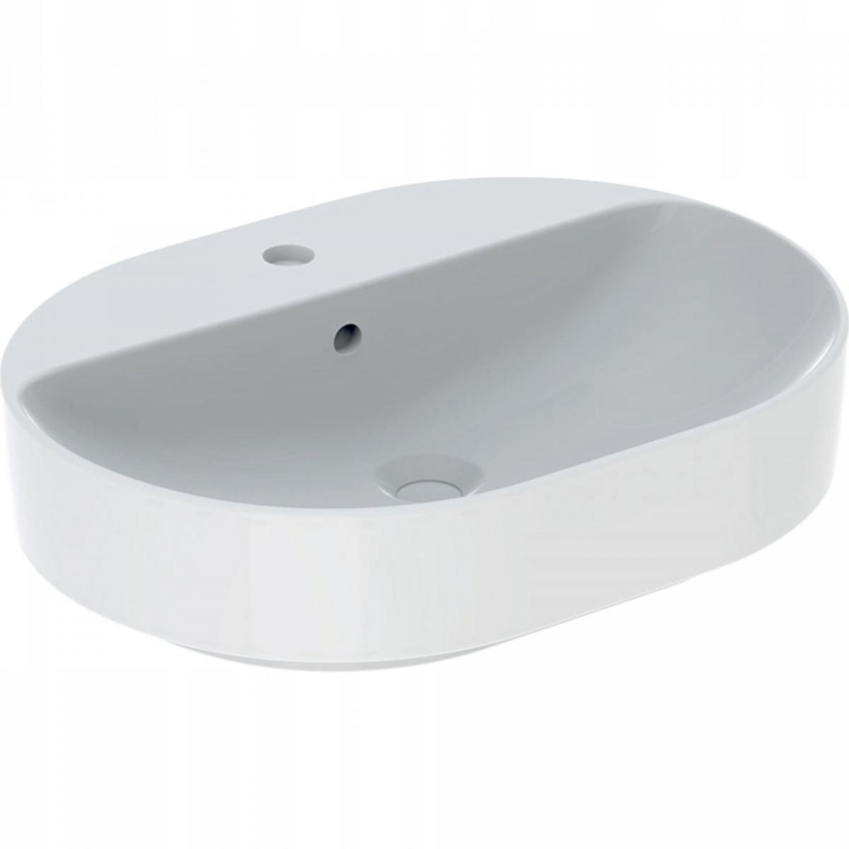Umywalka Variform stawiana na blat, eliptyczna, B60 cm, H15.8 cm, T45 cm, z