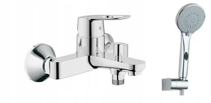 Bateria wannowa ścienna GROHE BauLoop 1-uchwytowa 2-otworowa chrom