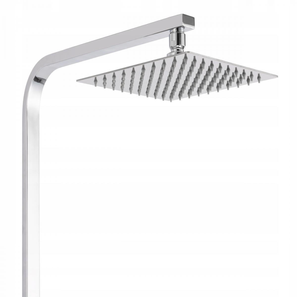 INVENA DESZCZOWNIA Z BATERIĄ NATRYSKOWĄ PAROS INVENA TREND CHROM