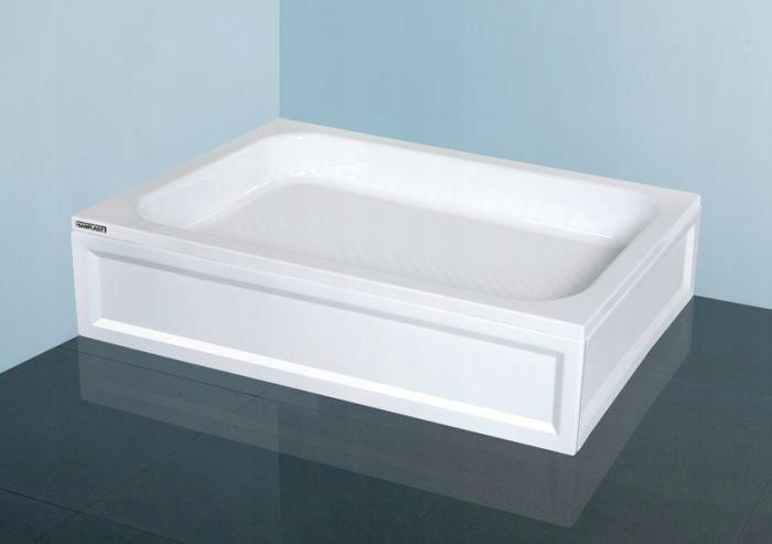 Brodzik akryl prostokątny 80x120x15 cm SANPLAST Classic B/CL 80x120x15+STB